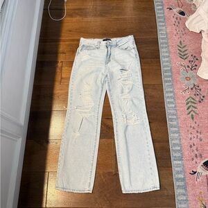 Aeropostale Light Blue Distressed Straight Jeans